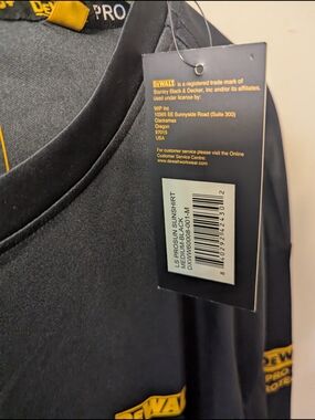 DEWALT Men's Black Long Sleeve ProSun Workshirt